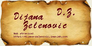 Dijana Zelenović vizit kartica